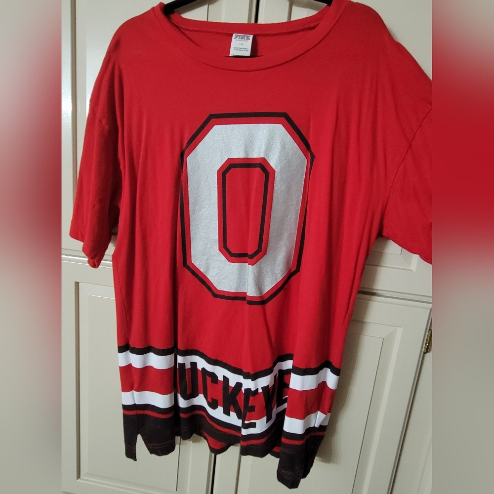 PINK Ohio state large tunic tshirt